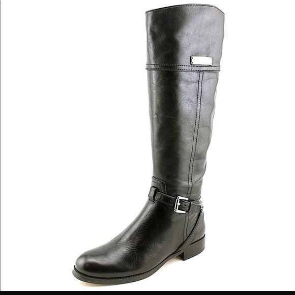 COACH Micha Wide Calf Leather Riding Boot - Picture 1 of 9